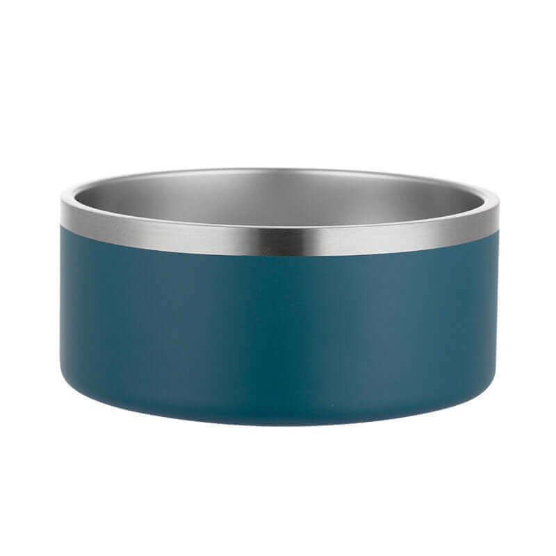 Double Wall Stainless Steel Pet Bowl - Denim