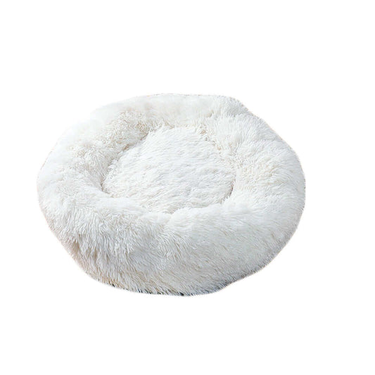 Calming Donut Dog Bed Snow