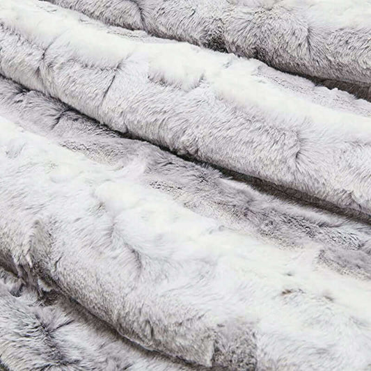 Luxury Faux Fur Blanket Grey