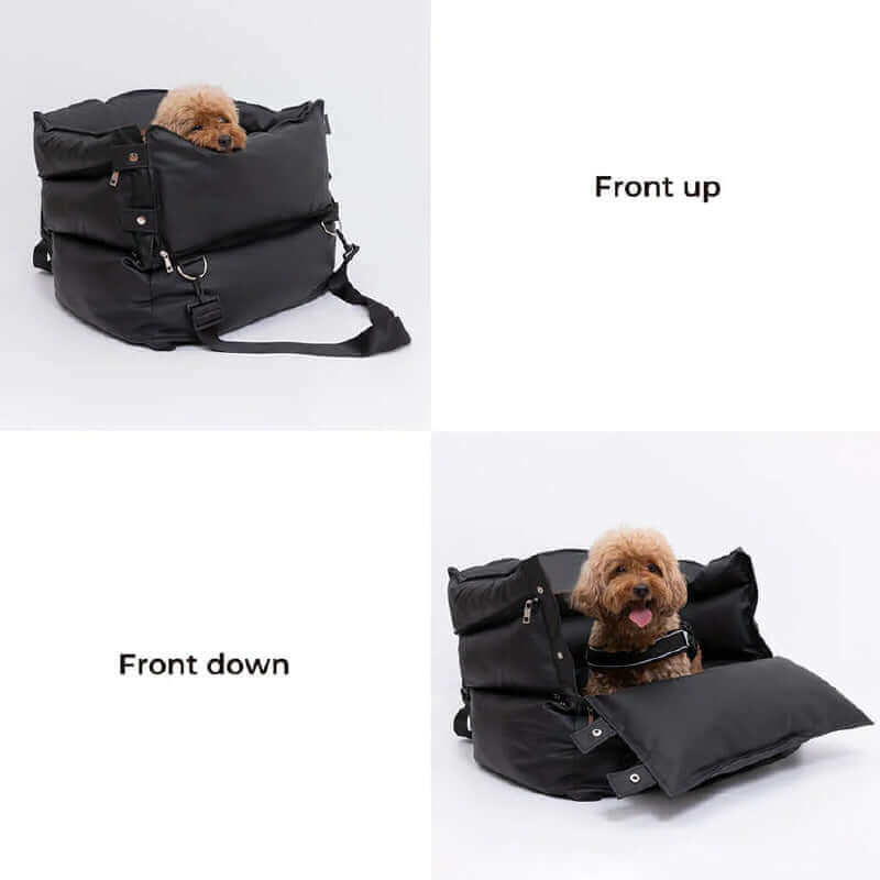 Luxury Pet Car Seat with Built-in Safety Buckle