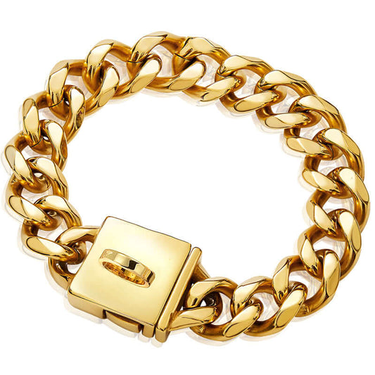 Cuban Collar 18K Gold Plated Stainless Steel 23mm