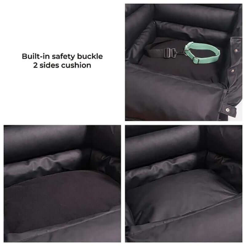 Luxury Pet Car Seat with Built-in Safety Buckle